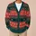 Gothic Mothman, Bats and Nordic Snowflakes for Cozy Retro Winter Layering Teens All-over Print Knitted Cardigan - 6