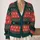 Gothic Mothman, Bats and Nordic Snowflakes for Cozy Retro Winter Layering Teens All-over Print Knitted Cardigan - 2