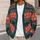 Gothic Mothman, Bats and Nordic Snowflakes for Cozy Retro Winter Layering Teens All-over Print Knitted Cardigan - 5