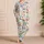 Colorful Rainbow And Playful Doodle Motifs For Cozy Bedtime And Cheerful Lounging Satin Pajamas Set - 4