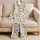 Colorful Rainbow And Playful Doodle Motifs For Cozy Bedtime And Cheerful Lounging Satin Pajamas Set - 5