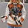Vintage Quarterback Bear Emblem for Chicago Game Day Tailgates and Football Fans All-over Print Hoodie (Lightweight) - 2