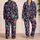 Neon Floral Mushroom Blooms for Cozy Evenings and Whimsical Lounging Satin Pajamas Set - 2