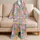 Cheerful Easter Bunny Faces, Pastel Eggs and Hearts for Cozy Springtime Celebrations Satin Pajamas Set - 5