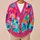 Colorful Abstract Brushstroke Shapes for Creative Everyday Layering and Casual Style All-over Print Knitted Cardigan - 6