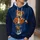 Vintage Brown Bear Football Fan With Scarf For Autumn Game Day And Campus Style Wear All-over Print Hoodie (Lightweight) - 5