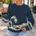 Cresting Ocean Waves for Coastal Weekend Style and Everyday Seaside Living All-over Print Knitted Sweater - 5