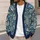 Navy Teal Paisley Blooms for Colorful Everyday Layering and Spring Garden Style All-over Print Knitted Cardigan - 5