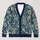 Navy Teal Paisley Blooms for Colorful Everyday Layering and Spring Garden Style All-over Print Knitted Cardigan - 1