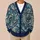 Navy Teal Paisley Blooms for Colorful Everyday Layering and Spring Garden Style All-over Print Knitted Cardigan - 6