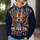Vintage Bear Mascot Football Art for Sunday Game Day Fans and Tailgate Gatherings All-over Print Hoodie (Lightweight) - 5