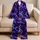 Electric Violet Lightning for Cozy Autumn Nights and Bold Lounge Style for Men Satin Pajamas Set - 5