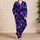 Electric Violet Lightning for Cozy Autumn Nights and Bold Lounge Style for Men Satin Pajamas Set - 4