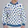 Ivory And Cobalt Blue Polka Dots For French Retro Casual Spring Summer Style All-over Print Knitted Sweater - 2
