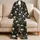 White Daisy And Golden Center Botanicals For Relaxed Weekend Lounging Satin Pajamas Set - 5
