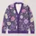 Purple Wildflower Meadow Blooms for Relaxed Spring Layering and Everyday Wear Style All-over Print Knitted Cardigan - 1