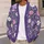 Purple Wildflower Meadow Blooms for Relaxed Spring Layering and Everyday Wear Style All-over Print Knitted Cardigan - 5