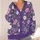 Purple Wildflower Meadow Blooms for Relaxed Spring Layering and Everyday Wear Style All-over Print Knitted Cardigan - 4