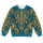 Teal Blue And Gilded Baroque Florals For Autumn Evenings And Elegant Seasonal Outings All-over Print Knitted Sweater - 4