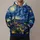 Swirling Midnight Sky and Lantern-Lit Village for Evening Strolls and Art Lovers All-over Print Hoodie (Lightweight) - 1