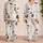 Halloween Ghost and Pumpkin Cozy Sleepwear Set with Witch Hats for Women and Teens Satin Pajamas Set - 2