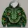 Green Snake Face with Amber Eyes for Bold Everyday Streetwear All-over Print Hoodie (Lightweight) - 4