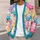 Colorful Sheep and Pastel Lambs for Cozy Farmhouse Days and Cheerful Everyday Layering All-over Print Knitted Cardigan - 5
