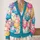 Colorful Sheep and Pastel Lambs for Cozy Farmhouse Days and Cheerful Everyday Layering All-over Print Knitted Cardigan - 2
