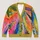 Vibrant Rainbow Color Blocks for Everyday Outfits and Creative Casual Style All-over Print Knitted Cardigan - 1