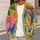 Vibrant Rainbow Color Blocks for Everyday Outfits and Creative Casual Style All-over Print Knitted Cardigan - 5