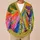 Vibrant Rainbow Color Blocks for Everyday Outfits and Creative Casual Style All-over Print Knitted Cardigan - 6