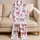 White And Pink Ribbon Bows For Sweet Nights, Gift Giving, And Cozy Lounging For Women Satin Pajamas Set - 5