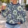 Ivory Wildflower and Leaf Motifs for Everyday Casual Style and Relaxed Weekends All-over Print Knitted Sweater - 5