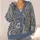 Blue Gray Paisley Florals for Everyday Layering and Creative Casual Style All-over Print Knitted Cardigan - 4