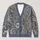 Blue Gray Paisley Florals for Everyday Layering and Creative Casual Style All-over Print Knitted Cardigan - 1