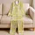 Butter Yellow Bunny Cloud Nursery Nights for Cozy Sleep at Home for Little Kids Daily Satin Pajamas Set - 5