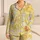 Butter Yellow Bunny Cloud Nursery Nights for Cozy Sleep at Home for Little Kids Daily Satin Pajamas Set - 1