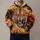 Roaring Bengal Tiger In Fiery Smoke For Outdoor Adventures And Wildlife Enthusiasts All-over Print Hoodie (Lightweight) - 1