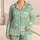 Mint Green Heart Quote Lounge Style For Cozy Bedtime Gifts For Her At Home All Season Satin Pajamas Set - 1