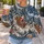 Santa Sleigh Winter Woodland Scene for Cozy Holiday Celebrations and Festive Days All-over Print Knitted Sweater - 5