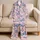 Blush Butterfly Motif For Cozy Spring Evenings, Soft Pastel Gift For Her And Teens Satin Pajamas Set - 5