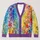 Rainbow Wildflower Color Wash For Cheerful Everyday Layering And Creative Casual Style All-over Print Knitted Cardigan - 1