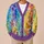 Rainbow Wildflower Color Wash For Cheerful Everyday Layering And Creative Casual Style All-over Print Knitted Cardigan - 6