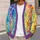 Rainbow Wildflower Color Wash For Cheerful Everyday Layering And Creative Casual Style All-over Print Knitted Cardigan - 5