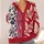 Crimson Ivory Paisley Florals for Romantic Everyday Layering and Garden Gatherings All-over Print Knitted Cardigan - 4