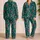 Deep Teal Christmas Candy Cane Sleepwear For Cozy Holiday Nights Plus Size Women Satin Pajamas Set - 2