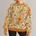 Amber Bees And Wildflowers For Garden Days, Spring Outings And Nature-Loving Style All-over Print Knitted Sweater - 1