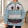 Vintage Teal Cartoon Car Face for Theme Park Trips and Family Road Adventures All-over Print Hoodie (Lightweight) - 6