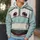 Vintage Teal Cartoon Car Face for Theme Park Trips and Family Road Adventures All-over Print Hoodie (Lightweight) - 5