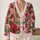 Bohemian Red And Rose Floral Collage For Relaxed Everyday Layering And Artful Style All-over Print Knitted Cardigan - 2